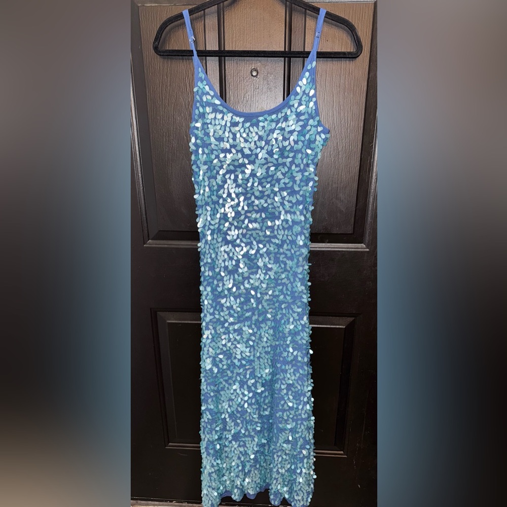Pitusa Blue Sequin mermaid Dress